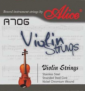 Alice A706 Комплект струн для скрипки, сталь/никель