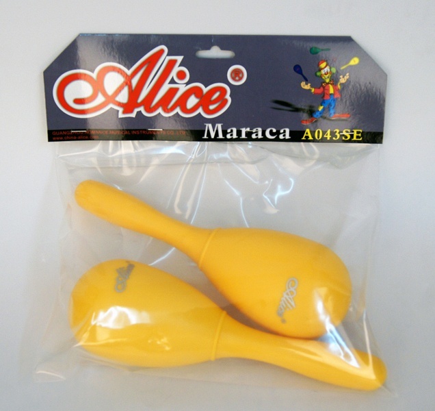 Alice A043SE Маракасы пластиковые (пара), большие, различные цвета.