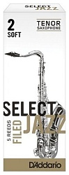 Rico RSF05TSX2S Select Jazz Filed Трости для саксофона тенор, размер 2, мягкие (Soft)