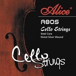 Alice A805A Струны для виолончели. Основа струн - сталь, обмотка выполнена из сплава никеля. Упаковк