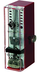 Wittner Taktell Super-Mini 884051 Метроном механический, пластмассовый корпус, рубиновый