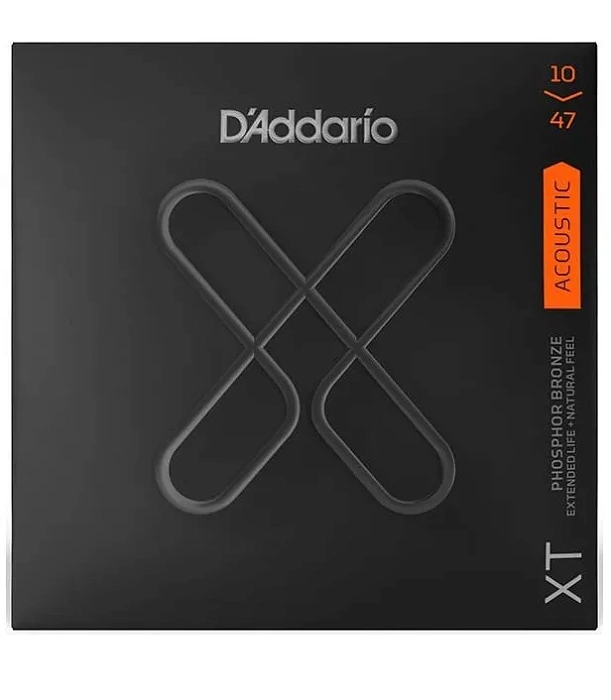 D'Addario XTAPB1047 XT Комплект струн для акустической гитары, фосф.бронза, 10-47, с покрытием