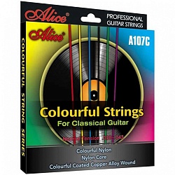 Alice A107C Струны для классической гитары, разноцветный нейлон