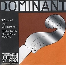 Thomastik Dominant 130 Отдельная струна E/Ми для скрипки размером 4/4, среднее натяжение,