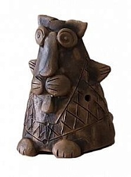 Керамика Щипановых, SB01-08 Свистулька звери, большая, глиняная, обварная, керамика