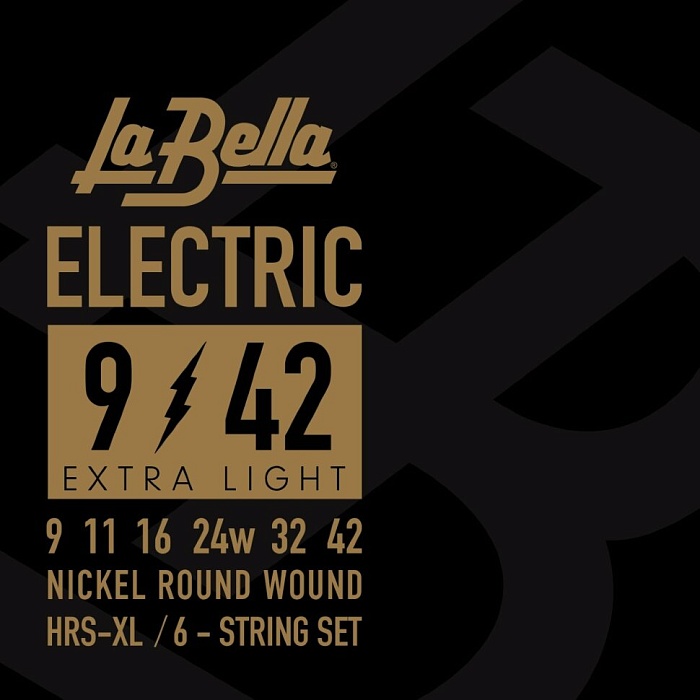 La Bella HRS-XL Hard Rockin Steel Extra Light Комплект струн для электрогитары, 9-42, La Bella