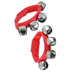 Dekko N4B Набор браслетов с 4 бубенцами на руку или лодыжку, 2 шт в комплекте, текстиль, металл